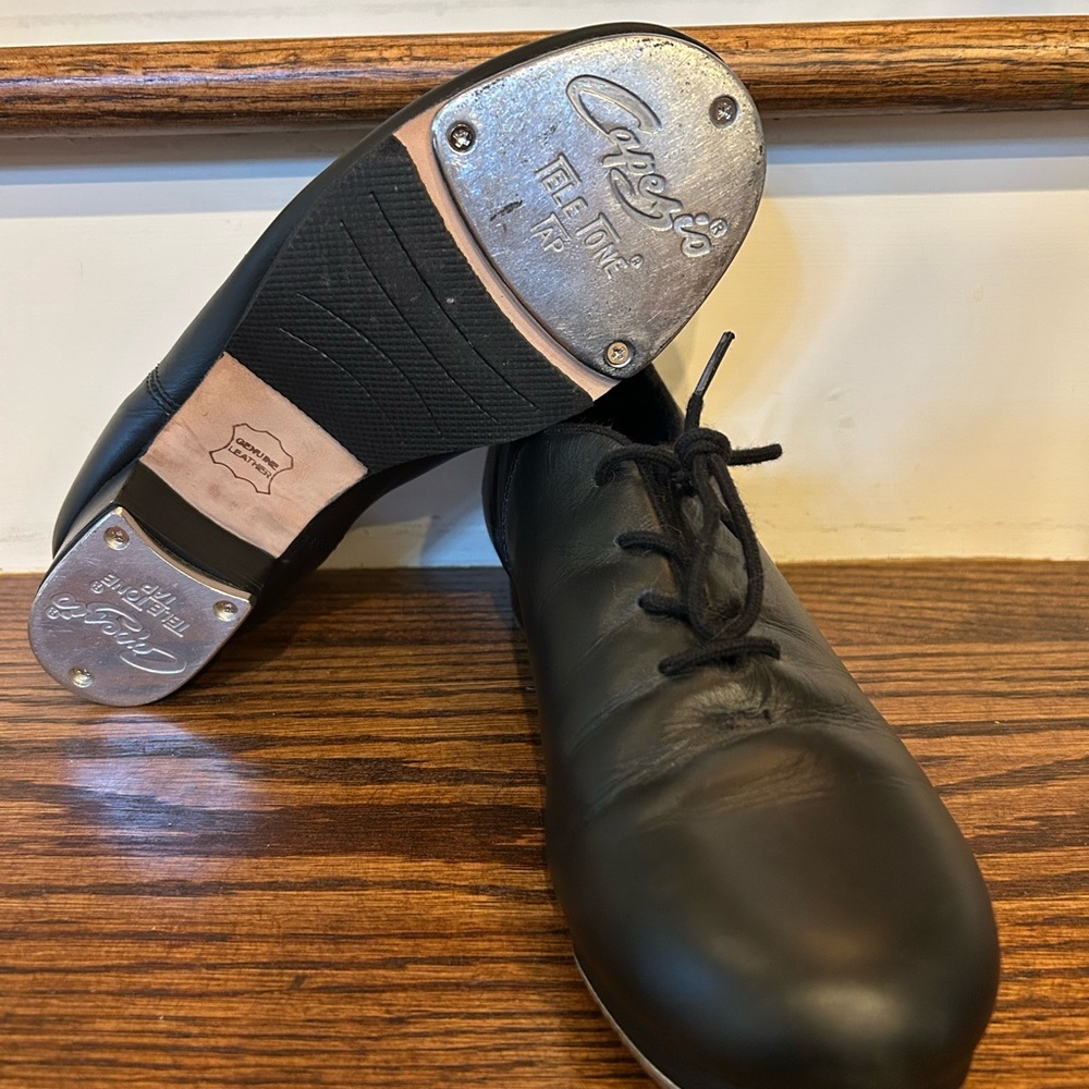 Black Capezio Tap Dance Shoes Women Size 9